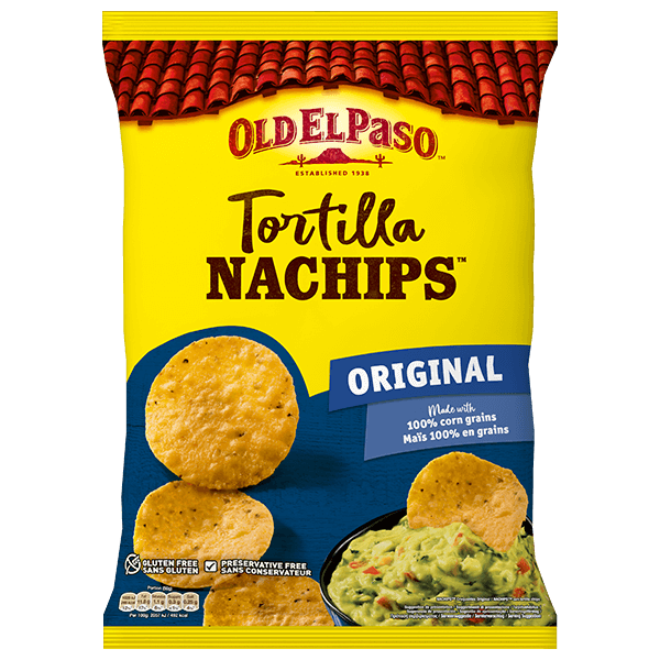 una confezione di nachips Old El Paso, 185 g