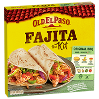 una confezione di kit per fajitas barbecue originale Old El Paso